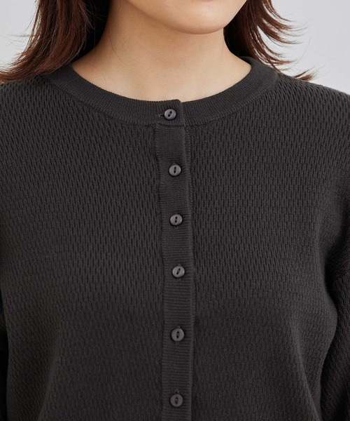 ROPE' PICNIC（ロペピクニック）の「ソフトリッチオーガニックコットンオールインワン（つなぎ/オールインワン・レディース・チャコールグレー/キナリ・38）」の5枚目の写真