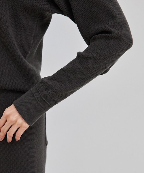 ROPE' PICNIC（ロペピクニック）の「ソフトリッチオーガニックコットンオールインワン（つなぎ/オールインワン・レディース・チャコールグレー/キナリ・38）」の3枚目の写真