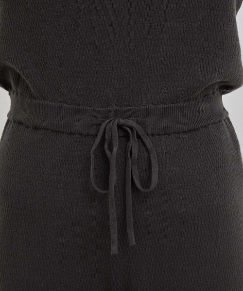 ROPE' PICNIC（ロペピクニック）の「ソフトリッチオーガニックコットンオールインワン（つなぎ/オールインワン・レディース・チャコールグレー/キナリ・38）」の12枚目の写真