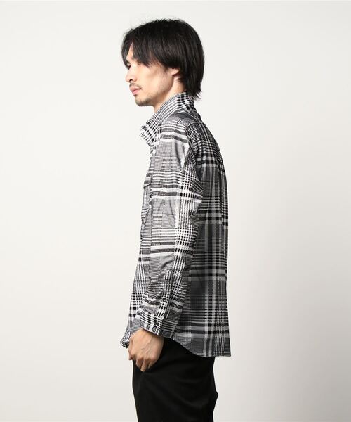 HIDEAWAYS NICOLE（ハイダウェイニコル）の「フロッキープリントシャツ（シャツ/ブラウス・メンズ・ホワイト系その他/ボルドー/ホワイト系その他2・X-LARGE/MEDIUM/LARGE）」の4枚目の写真