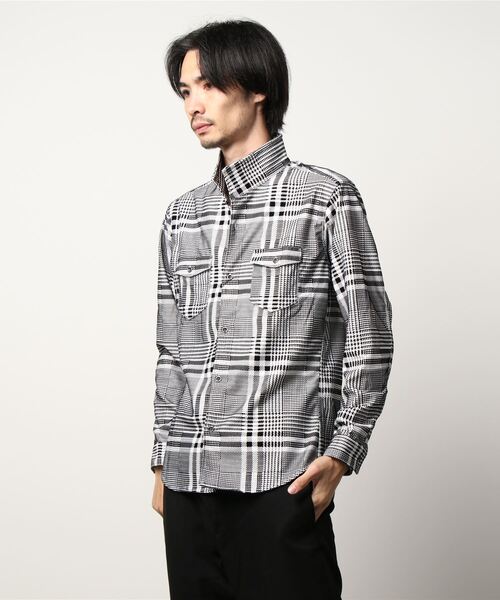 HIDEAWAYS NICOLE（ハイダウェイニコル）の「フロッキープリントシャツ（シャツ/ブラウス・メンズ・ホワイト系その他/ボルドー/ホワイト系その他2・X-LARGE/MEDIUM/LARGE）」の18枚目の写真