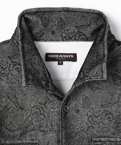 HIDEAWAYS NICOLE（ハイダウェイニコル）の「フロッキープリントシャツ（シャツ/ブラウス・メンズ・ホワイト系その他/ボルドー/ホワイト系その他2・X-LARGE/MEDIUM/LARGE）」の12枚目の写真