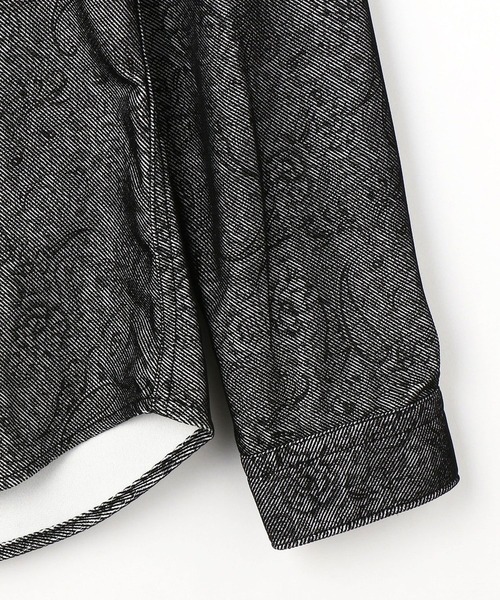 HIDEAWAYS NICOLE（ハイダウェイニコル）の「フロッキープリントシャツ（シャツ/ブラウス・メンズ・ホワイト系その他/ボルドー/ホワイト系その他2・X-LARGE/MEDIUM/LARGE）」の9枚目の写真