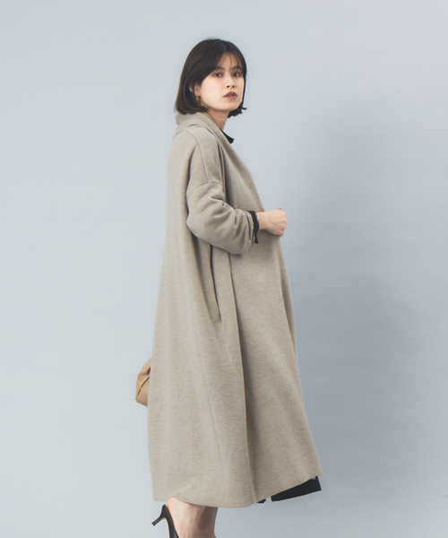 Rouge vif(ルージュヴィフ)の「接結ニットコート(カーディガン/ボレロ・レディース・グレイッシュベージュ/ブラック/アイボリー・フリー)」の3枚目の写真