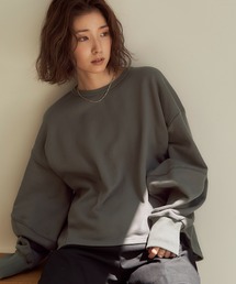 ﾃﾞｻﾞｲﾝﾎﾞﾘｭｰﾑｽﾘｰﾌﾞ裏毛ｽｳｪｯﾄ