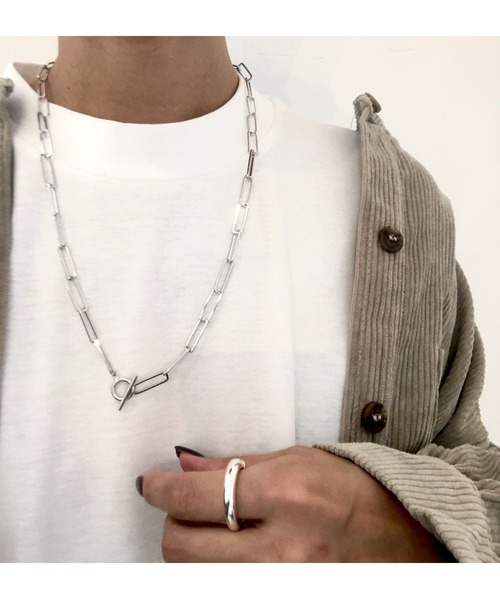 ulu(ウル)の「Square design chain Necklace(ネックレス・レディース・シルバー・FREE)」の5枚目の写真