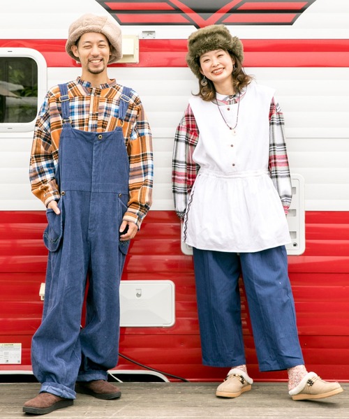 チャイハネ(チャイハネ)の「【チャイハネ】キリム柄刺繍コーデュロイベスト(ベスト・レディース・ホワイト/パープル/ブラウン・FREE)」の4枚目の写真