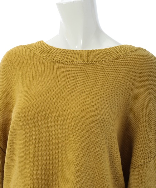 fifth calin(フィフスカラン)の「バックレースアップカラーニット(ニット/セーター・レディース・パープル/マスタード・MEDIUM)」の7枚目の写真