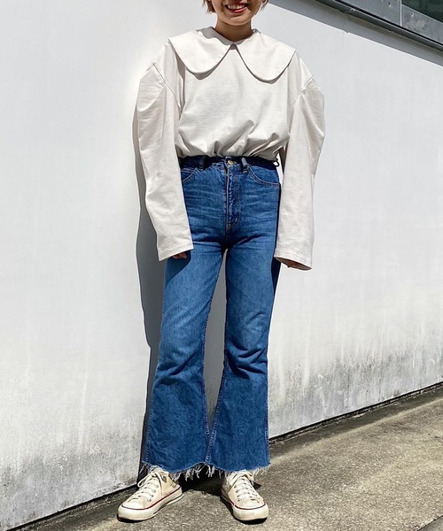 HOLIDAY（ホリデイ）の「HIGH WAIST BELL-BOTTOM DENIM PANTS