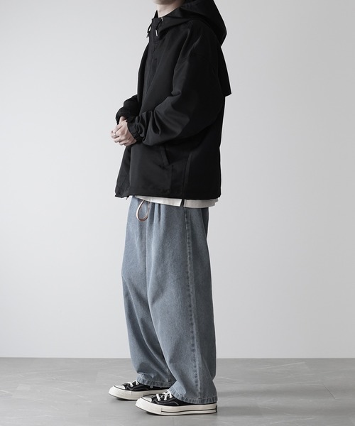 RUUBON（ルーボン）の「【RUUBON】relax wide denim pants / リラックス ワイドデニムパンツ（デニムパンツ・メンズ・サックスブルー/インディゴブルー/ブルー系その他/グレー/ダークネイビー/ライトグレー・S/M/L/XS）」の16枚目の写真