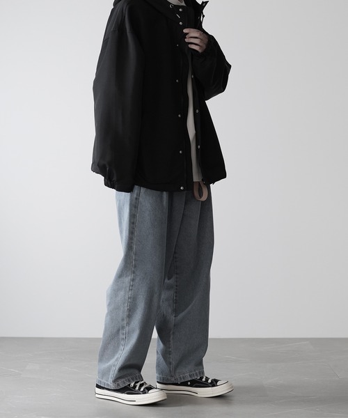 RUUBON（ルーボン）の「【RUUBON】relax wide denim pants / リラックス ワイドデニムパンツ（デニムパンツ・メンズ・サックスブルー/インディゴブルー/ブルー系その他/グレー/ダークネイビー/ライトグレー・S/M/L/XS）」の17枚目の写真