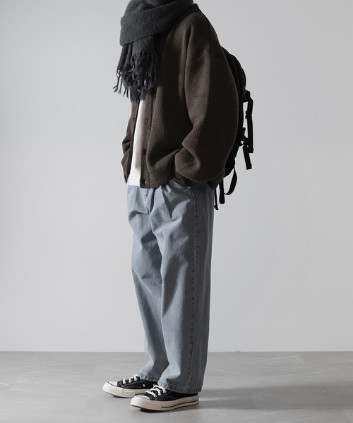 RUUBON（ルーボン）の「【RUUBON】relax wide denim pants / リラックス ワイドデニムパンツ（デニムパンツ・メンズ・サックスブルー/インディゴブルー/ブルー系その他/グレー/ダークネイビー/ライトグレー・S/M/L/XS）」の19枚目の写真