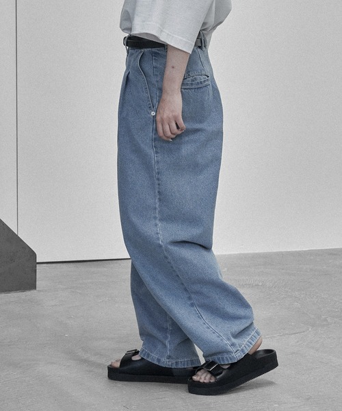 RUUBON】relax wide denim pants / リラックス ワイドデニムパンツ 