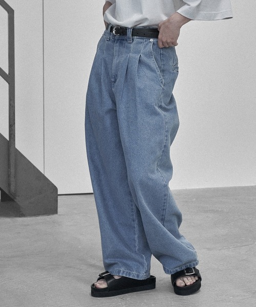 RUUBON】relax wide denim pants / リラックス ワイドデニム