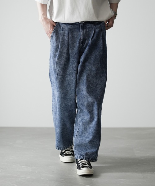 RUUBON】relax wide denim pants / リラックス ワイドデニム