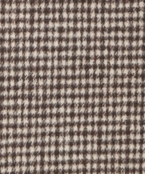 mysty woman（ミスティウーマン）の「チドリチェックロングコート 258002（ノーカラーコート・レディース・ブラック系/ブラウン系・FREE）」の16枚目の写真