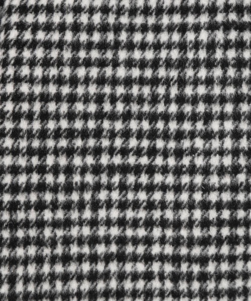 mysty woman（ミスティウーマン）の「チドリチェックロングコート 258002（ノーカラーコート・レディース・ブラック系/ブラウン系・FREE）」の17枚目の写真