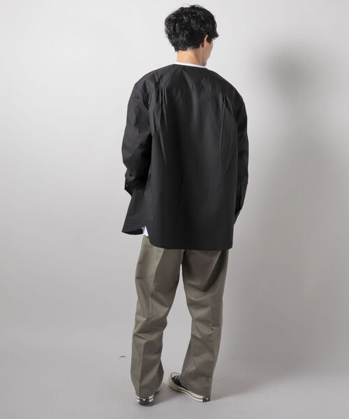 GLOSTER（グロスター）の「【GLOSTER/グロスター】ノーカラーシャツ バンドカラーシャツ（シャツ/ブラウス・メンズ・ホワイト/ブラック・MEDIUM/LARGE）」の21枚目の写真