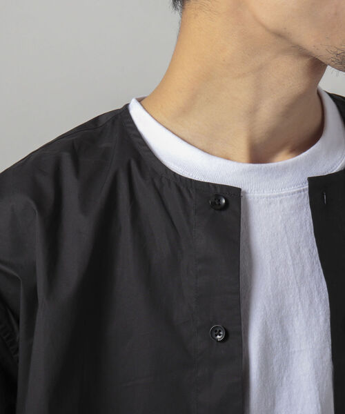 GLOSTER（グロスター）の「【GLOSTER/グロスター】ノーカラーシャツ バンドカラーシャツ（シャツ/ブラウス・メンズ・ホワイト/ブラック・MEDIUM/LARGE）」の14枚目の写真