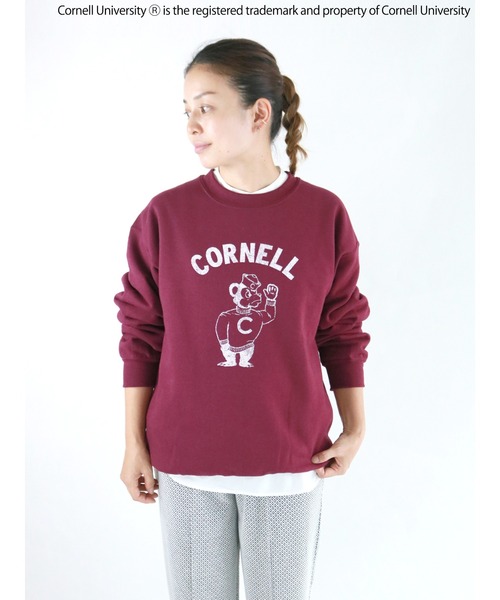 Lugnoncure（ルノンキュール）の「【コラボ】カレッジコラボプリントスウェット（スウェット・レディース・オフホワイト/グリーン/ボルドー・ﾌﾘ-）」の3枚目の写真