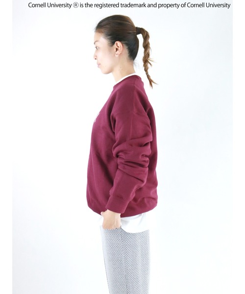 Lugnoncure（ルノンキュール）の「【コラボ】カレッジコラボプリントスウェット（スウェット・レディース・オフホワイト/グリーン/ボルドー・ﾌﾘ-）」の4枚目の写真