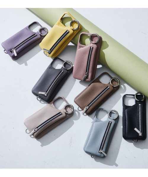 ajew（エジュー）の「ajew/エジュー/【ひも付き】 iPhone13Pro（スマホケース/カバー・レディース・ブラック/グレー/ブラウン/ベージュ/ブルー/パープル/イエロー/ピンク/ホワイト/ロイヤルブルー/ブラウン系その他/オリーブ/ナチュラル/ブルー系その他3/モスグリーン/レッド・FREE/F）」の21枚目の写真