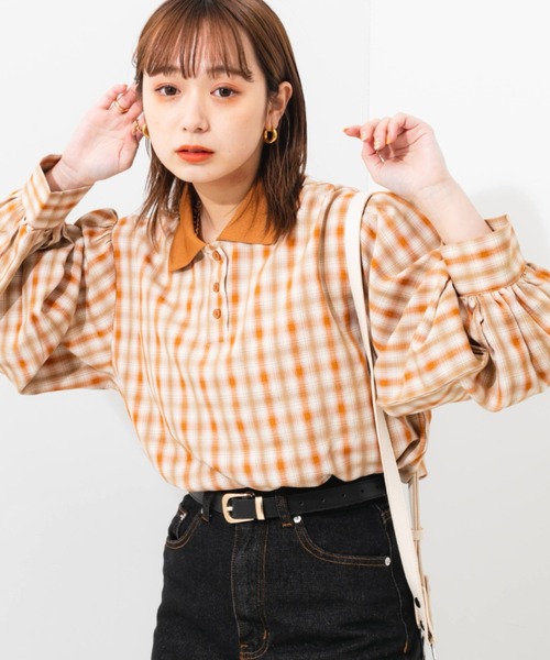 ポロ風チェックプルオーバー シャツ ブラウス Nemne Store ネンネスタ のファッション通販 Zozotown