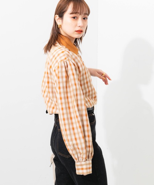 nemne store(ネンネストア)の「ポロ風チェックプルオーバー(シャツ/ブラウス・レディース・ベージュ系その他/グリーン系その他・フリー)」の9枚目の写真