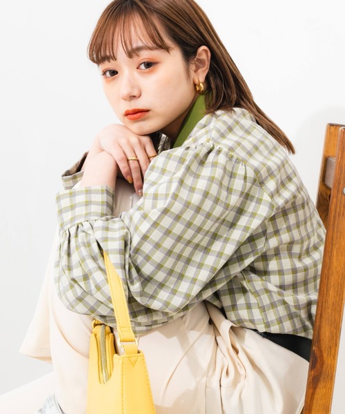nemne store(ネンネストア)の「ポロ風チェックプルオーバー(シャツ/ブラウス・レディース・ベージュ系その他/グリーン系その他・フリー)」の18枚目の写真