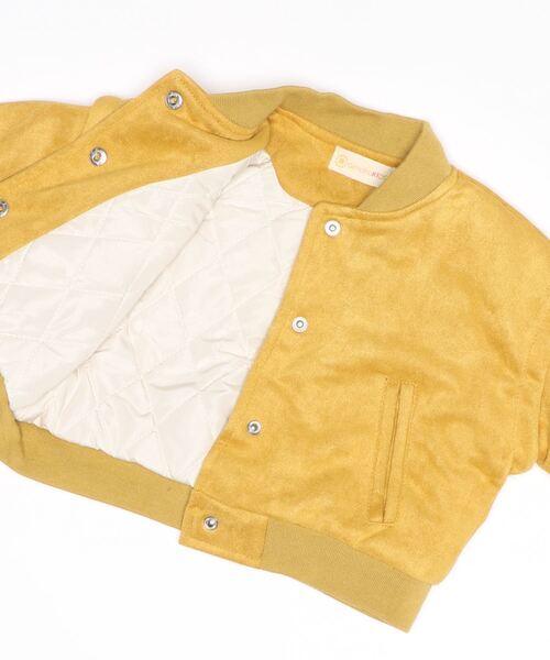 aimoha(アイモハ)の「【aimoha-KIDS-】【新作】 子供服 スエード風中綿ブルゾン(ブルゾン・キッズ・イエロー/ブラック・110/130/100/140/80/90/120)」の5枚目の写真