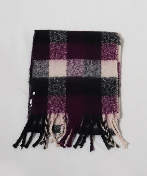 fredy emue（フレディエミュ）の「リサイクル フリンジチェックストール（ストール/ショール・レディース・ホワイト系その他2/イエロー系その他/グリーン系その他/パープル系その他2・FREE）」の10枚目の写真