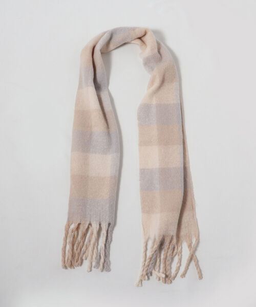 fredy emue（フレディエミュ）の「リサイクル フリンジチェックストール（ストール/ショール・レディース・ホワイト系その他2/イエロー系その他/グリーン系その他/パープル系その他2・FREE）」の11枚目の写真