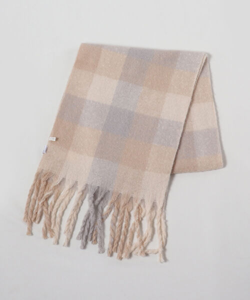 fredy emue（フレディエミュ）の「リサイクル フリンジチェックストール（ストール/ショール・レディース・ホワイト系その他2/イエロー系その他/グリーン系その他/パープル系その他2・FREE）」の12枚目の写真