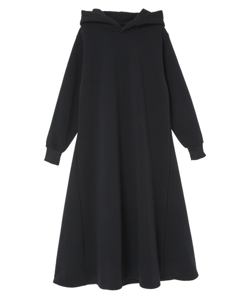 fifth（フィフス）の「裏起毛Aラインパーカーワンピース（ワンピース・レディース・ブラック/グレー/モカ/スモークピンク・SMALL/MEDIUM）」の5枚目の写真