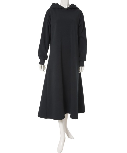 fifth（フィフス）の「裏起毛Aラインパーカーワンピース（ワンピース・レディース・ブラック/グレー/モカ/スモークピンク・SMALL/MEDIUM）」の6枚目の写真