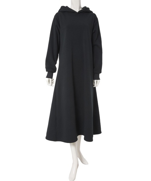 fifth（フィフス）の「裏起毛Aラインパーカーワンピース（ワンピース・レディース・ブラック/グレー/モカ/スモークピンク・SMALL/MEDIUM）」の12枚目の写真