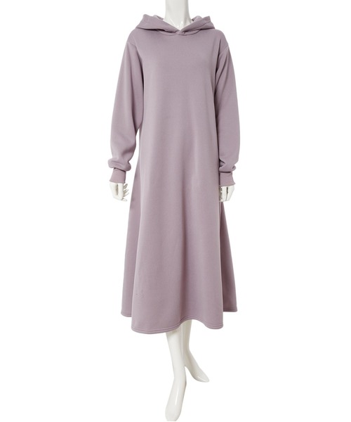 fifth（フィフス）の「裏起毛Aラインパーカーワンピース（ワンピース・レディース・ブラック/グレー/モカ/スモークピンク・SMALL/MEDIUM）」の13枚目の写真