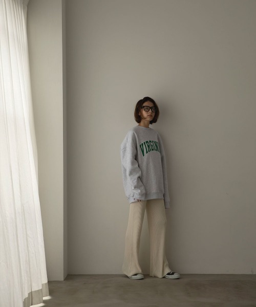 marjour(マージュール)の「VIRGINIA SWEAT(スウェット・レディース・ネイビー/オートミール・M)」の7枚目の写真