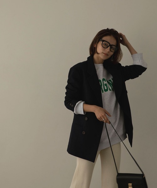 marjour(マージュール)の「VIRGINIA SWEAT(スウェット・レディース・ネイビー/オートミール・M)」の4枚目の写真