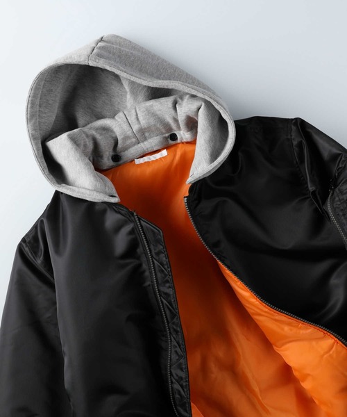 Right-on(ライトオン)の「フードMA-1(MA-1・メンズ・ブラック/オリーブ・M/L/XL)」の17枚目の写真