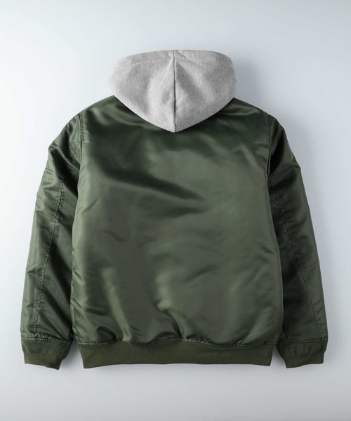 Right-on(ライトオン)の「フードMA-1(MA-1・メンズ・ブラック/オリーブ・M/L/XL)」の21枚目の写真