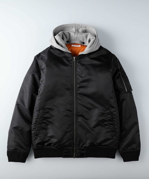 Right-on(ライトオン)の「フードMA-1(MA-1・メンズ・ブラック/オリーブ・M/L/XL)」の20枚目の写真