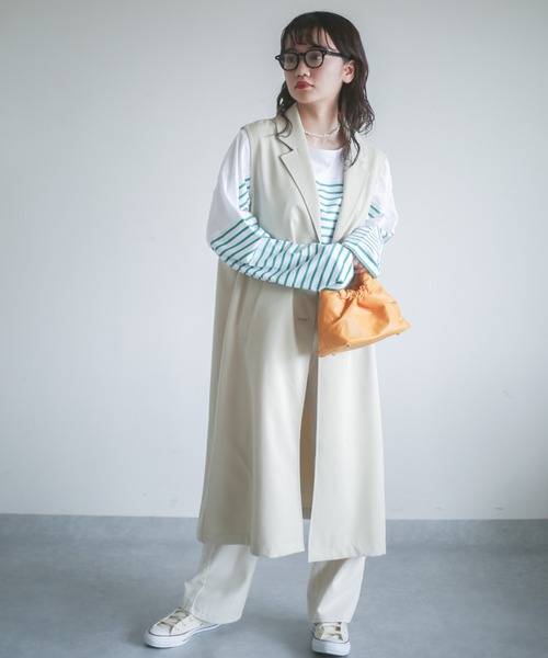 spoon store（スプーンストア）の「パネルボーダービッグロンＴ（Tシャツ/カットソー・レディース・グリーン系その他/ブルー系その他・フリー）」の10枚目の写真