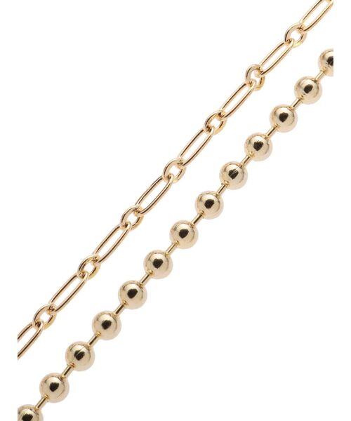 EVRIS（エヴリス）の「SUNNY DOUBLE CHAIN ネックレス（ネックレス・レディース・シルバー/ゴールド・FREE）」の5枚目の写真