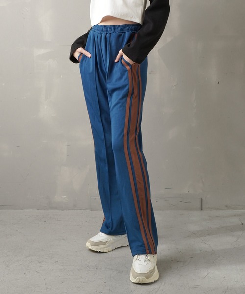 SPINNS（スピンズ）の「ジャージフレアカラーパンツ トラックパンツ（その他パンツ・レディース・ブラック/ブルー/グリーン/ボルドー・ONESIZE）」の15枚目の写真