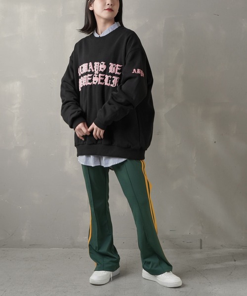 SPINNS（スピンズ）の「ジャージフレアカラーパンツ トラックパンツ（その他パンツ・レディース・ブラック/ブルー/グリーン/ボルドー・ONESIZE）」の18枚目の写真