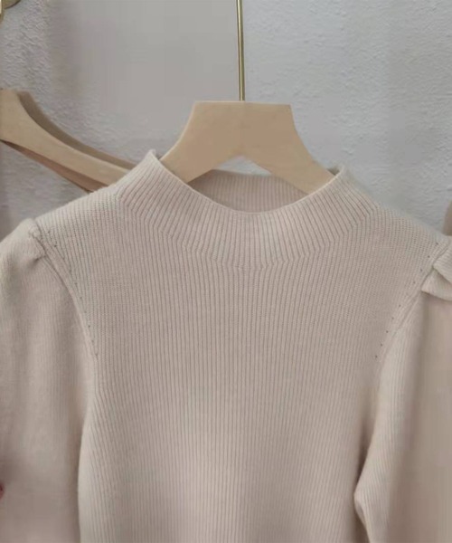 MAISON DE THERESE(メゾン ド テレーズ)の「ハイネック ニットトップス(ニット/セーター・レディース・ブラック/アイボリー/ライトベージュ/グレー/ブルー/ブラウン/ピンク・FREE)」の8枚目の写真