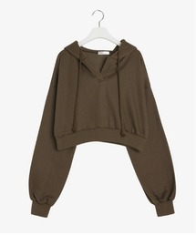 SONA | SONYUNARA スキッパーネッククロップフーディ(パーカー)