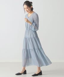 BEAMS LIGHTS（ビームスライツ）の「BEAMS LIGHTS / ジャガード ティアード ワンピース（ワンピース）」