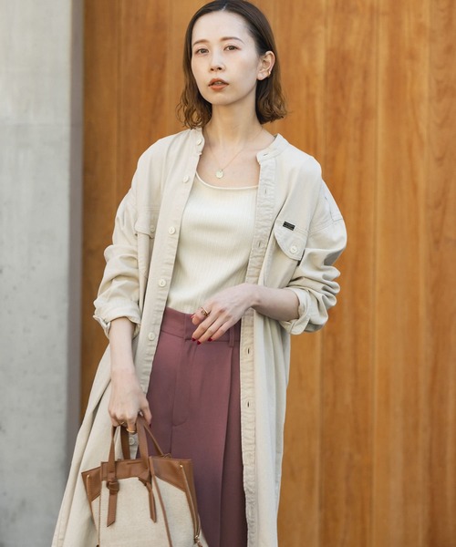 URBAN RESEARCH ROSSO（アーバンリサーチロッソ）の「『別注』Lee×ROSSO WORK DRESS（ワンピース・レディース・ベージュ/インディゴブルー・FREE）」の2枚目の写真